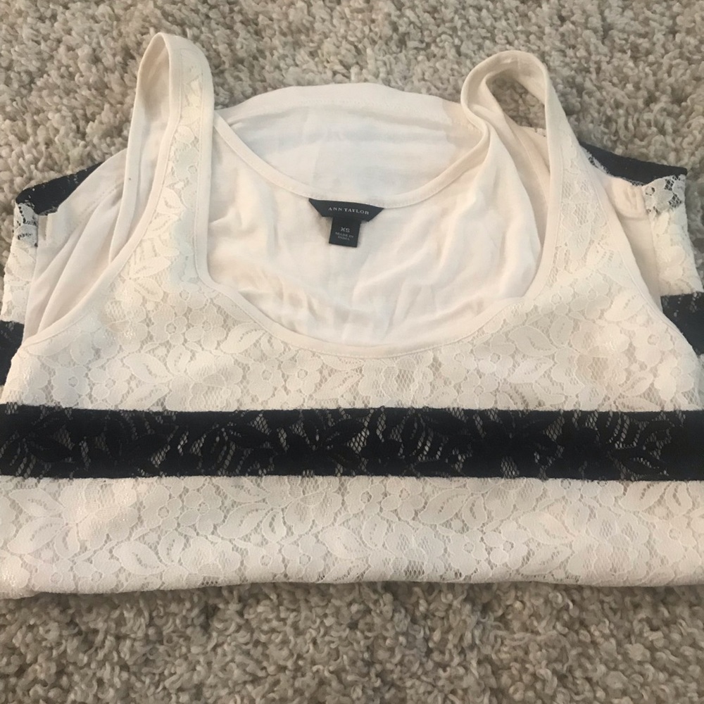 Ann Taylor lace and cotton tank